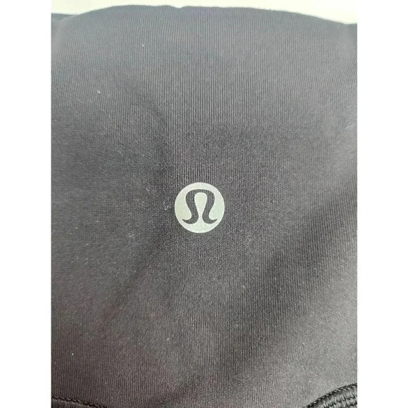Lululemon Cropped Tights Black Mesh Sides Size 6 - Picture 3 of 8